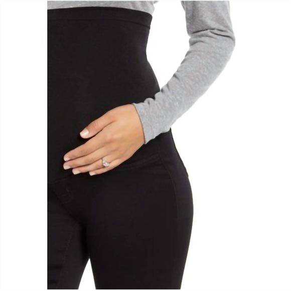 NEW 1822 DENIM butter ankle slit maternity jeans in black - Picture 4 of 4